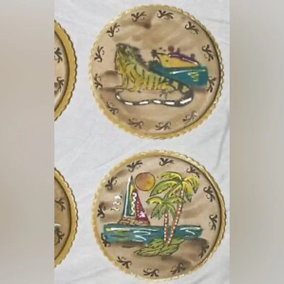 Set of 6 Divi Divi Aruba Travel Collectors Souvenir Coasters Alto Vista Chapel - Picture 4 of 4